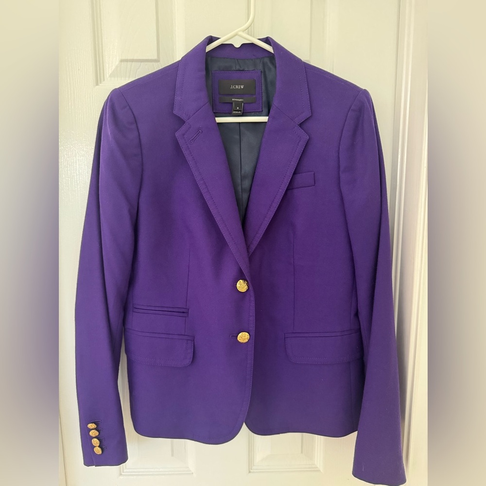 Women’s J.Crew Royal Purple Schoolboy blazer 8